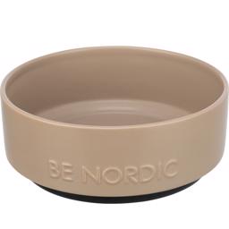 Trixie Be Nordic Keramik Sort Hundeskål med Gummibund Taupe